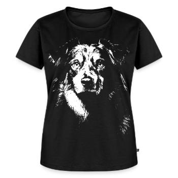 Berger Australien T-shirt unique - T-shirt Premium bio Femme - noir - Devant - Selfina (174cm)
