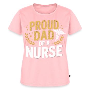 Stolzer Vater einer Pflegekraft - Frauen Premium Bio T-Shirt - Rosa - Vorne - AI Model Female 172 dark (172cm)