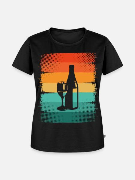 Wein - Frauen Premium Bio T-Shirt - Schwarz