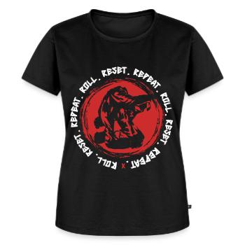 Réinitialisation du jet de judo arts martiaux - T-shirt Premium bio Femme - noir - Devant - Selfina (174cm)