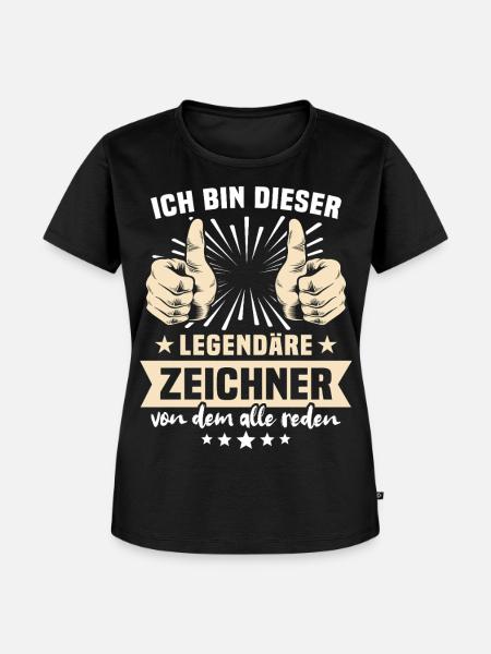 Zeichner Sprüche - Frauen Premium Bio T-Shirt - Schwarz