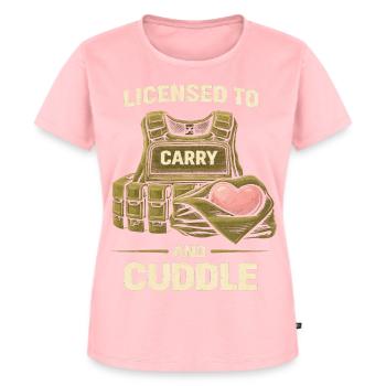 Female Soldier Licensed To Carry And Cuddle - Women's Premium Organic T-shirt - rose - Front - AI Model Female 172 dark (172cm)