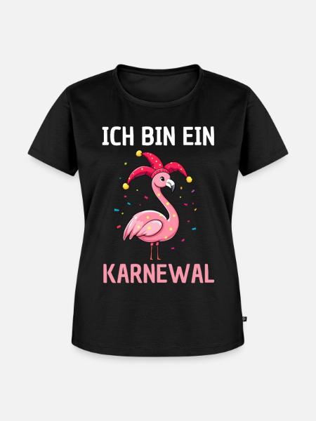 Flamingo Karneval Fasching Kostüm - Frauen Premium Bio T-Shirt - Schwarz