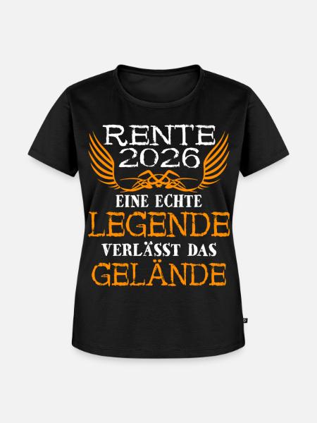 Rente 2026 Rentner Legende - Frauen Premium Bio T-Shirt - Schwarz