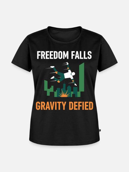 Parkour Schwerkraft - Frauen Premium Bio T-Shirt - Schwarz