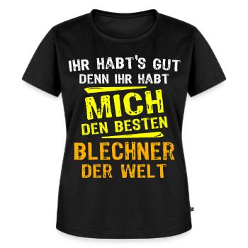 Don Blechner - T-shirt Premium bio Femme - noir - Devant - Selfina (174cm)