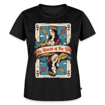 Kite Kite Flying - Women's Premium Organic T-shirt - black - Front - Selfina (174cm)