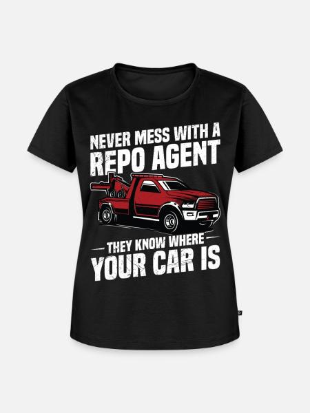 Inkasso-Agent Polizeifreunde Autobergung - Frauen Premium Bio T-Shirt - Schwarz