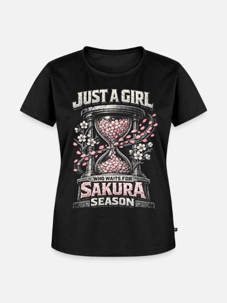 Kirschblüten Sakura Kirschblüte - Frauen Premium Bio T-Shirt - Schwarz
