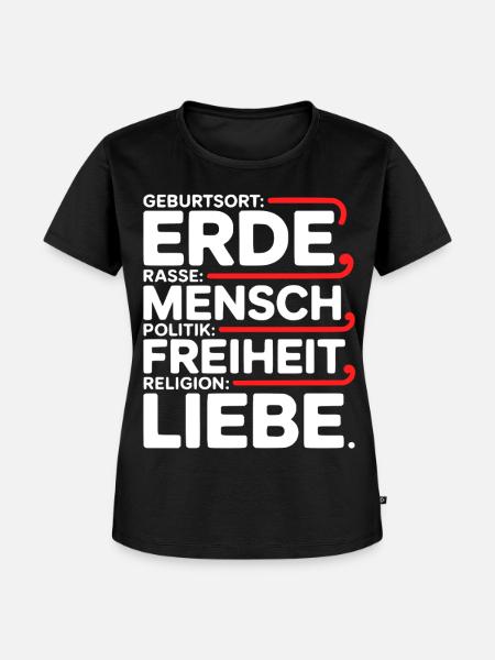 Gegen Rassismus - Frauen Premium Bio T-Shirt - Schwarz