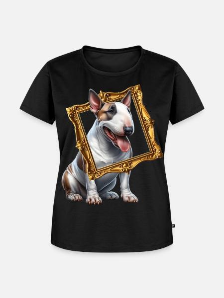 Bullterrier Bull Terrier - Frauen Premium Bio T-Shirt - Schwarz