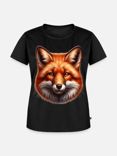 Rotfuchs Fuchs - Frauen Premium Bio T-Shirt - Schwarz