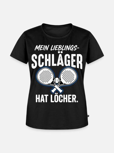 Padel Schläger - Frauen Premium Bio T-Shirt - Schwarz