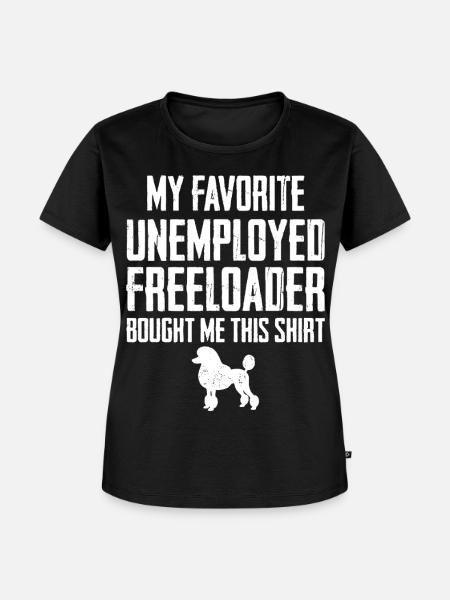 Lustiger Pudel-Schmarotzer - Frauen Premium Bio T-Shirt - Schwarz