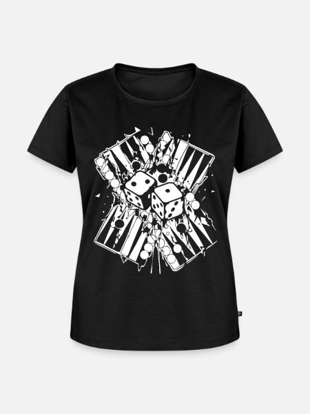 Backgammon | Brettspiel | Geschenk - Frauen Premium Bio T-Shirt - Schwarz