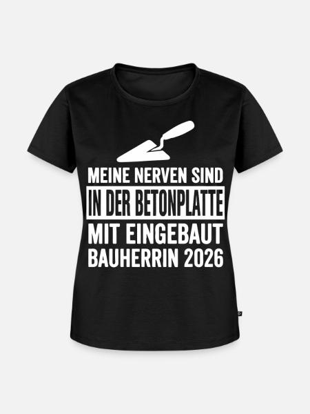Bauherrin Nerven - Frauen Premium Bio T-Shirt - Schwarz