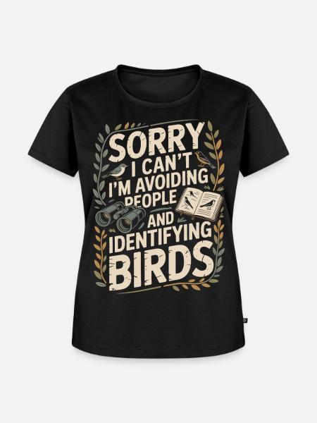 Vogelnerd: Ausweichen & Vögel erkennen - Frauen Premium Bio T-Shirt - Schwarz
