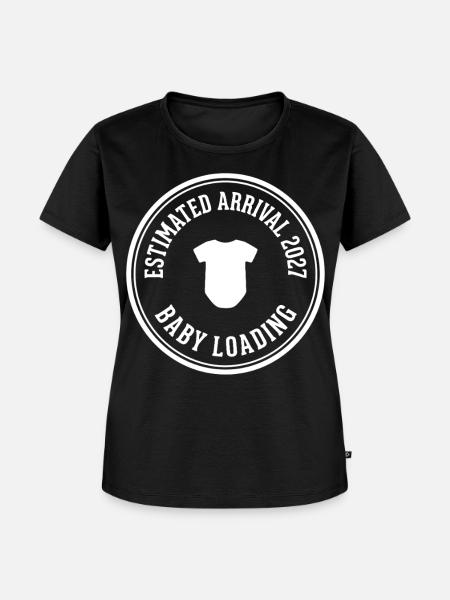 Baby Loading 2027 Ankunft - Frauen Premium Bio T-Shirt - Schwarz