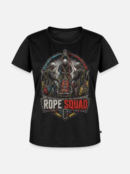 Industriekletterer Höhenarbeiter - Frauen Premium Bio T-Shirt - Schwarz