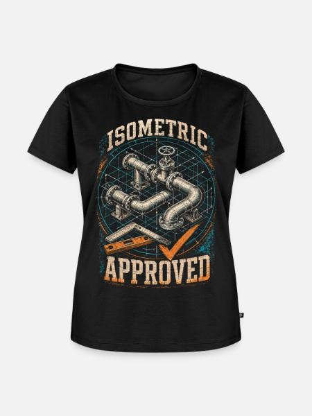 Rohrleger Rohrleitungsbauer Isometric Approved - Frauen Premium Bio T-Shirt - Schwarz