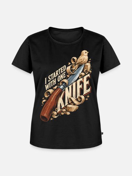 Holzschnitzerei Schnitzen Holzschnitzen - Frauen Premium Bio T-Shirt - Schwarz