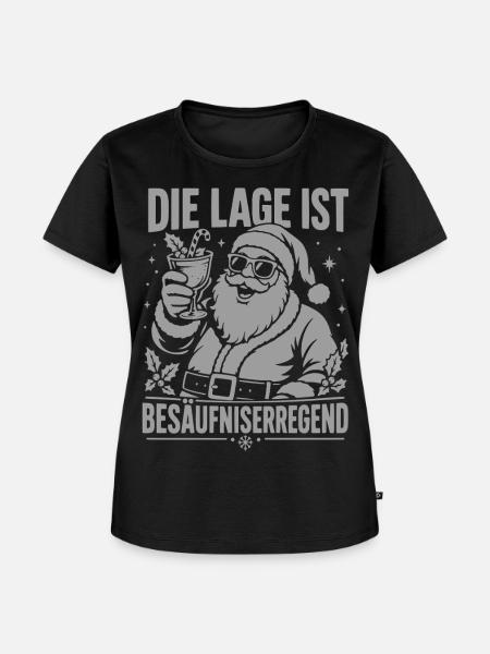 Weihnachten Besäufniserregend - Frauen Premium Bio T-Shirt - Schwarz