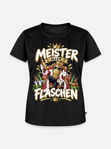 Meister aller Flaschen - Frauen Premium Bio T-Shirt - Schwarz