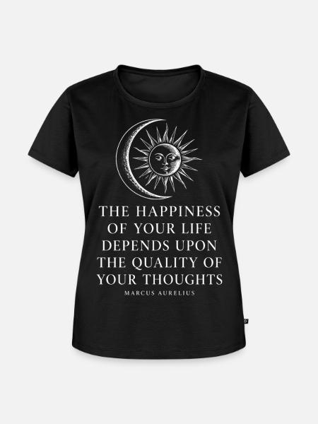 Qualität der Gedanken - Frauen Premium Bio T-Shirt - Schwarz