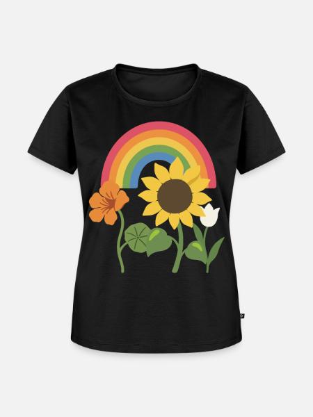 Tulpe · Geschenkidee · Blumenstrauß · Blumen - Frauen Premium Bio T-Shirt - Schwarz