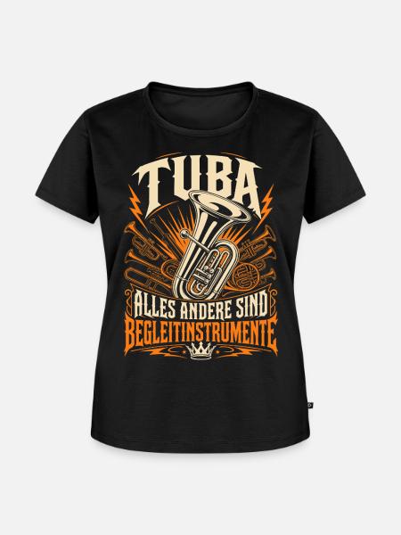 Tuba Spruch Shirt für Tubisten - Frauen Premium Bio T-Shirt - Schwarz