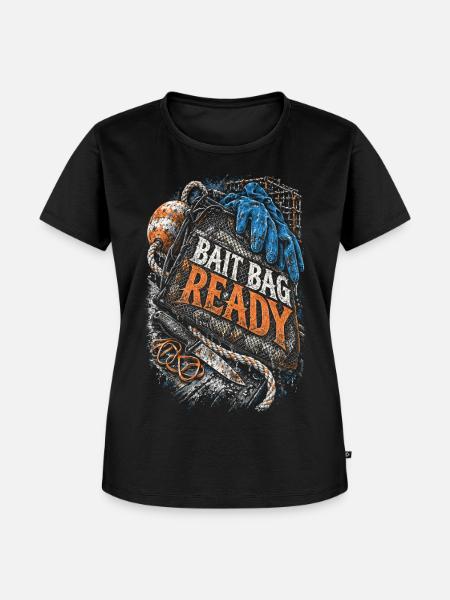 Hummerfänger Hummerfischer Bait Bag Ready - Frauen Premium Bio T-Shirt - Schwarz