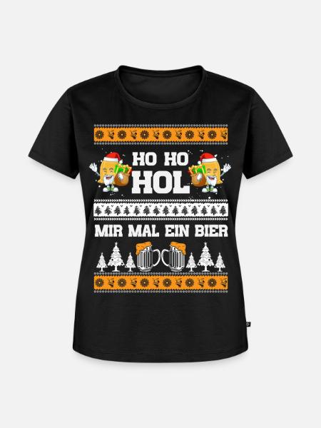 Ho Ho Hol – Biergläser mit Geschenken - Frauen Premium Bio T-Shirt - Schwarz