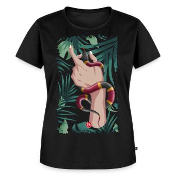 Snake - Women's Premium Organic T-shirt - black - Front - Selfina (174cm)