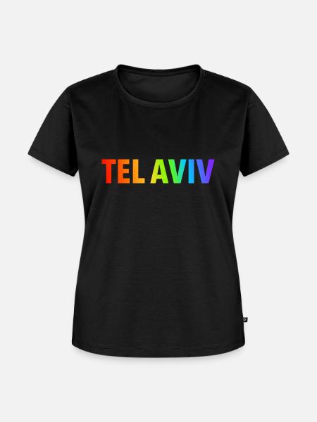 TEL AVIV LGBT - Frauen Premium Bio T-Shirt - Schwarz