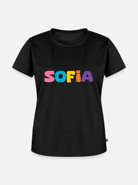 Name - Sofia - Frauen Premium Bio T-Shirt - Schwarz