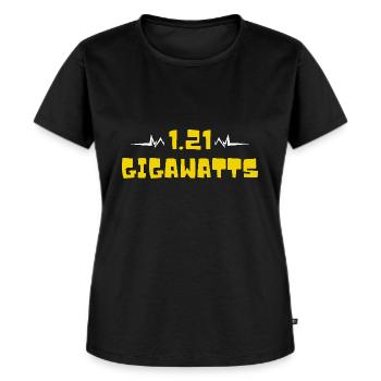 1,21 gigawatts. Retour vers le futur. Machine à remonter le temps - T-shirt Premium bio Femme - noir - Devant - Selfina (174cm)