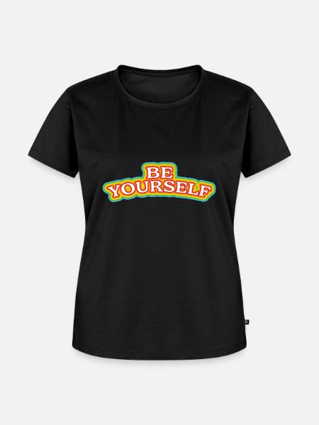 be yourself - Frauen Premium Bio T-Shirt - Schwarz