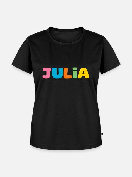 Name - Julia - Frauen Premium Bio T-Shirt - Schwarz