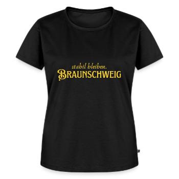 Restez stable Braunschweig - T-shirt Premium bio Femme - noir - Devant - Selfina (174cm)