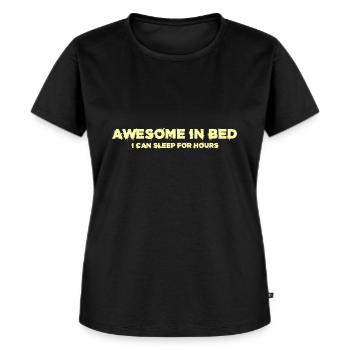 Geil im Bett - Frauen Premium Bio T-Shirt - Schwarz - Vorne - Selfina (174cm)