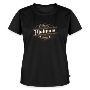 Malinois Working Dog Society Dog Sports - T-shirt Premium bio Femme - noir - Devant - Selfina (174cm)