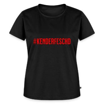 Kenderfeschd - Frauen Premium Bio T-Shirt - Schwarz - Vorne - Selfina (174cm)
