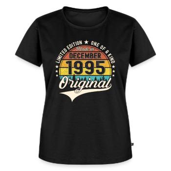 Original décembre 1995 Cadeau du 27e anniversaire - T-shirt Premium bio Femme - noir - Devant - Selfina (174cm)