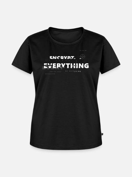ENCRYPT EVERYTHING - Frauen Premium Bio T-Shirt - Schwarz