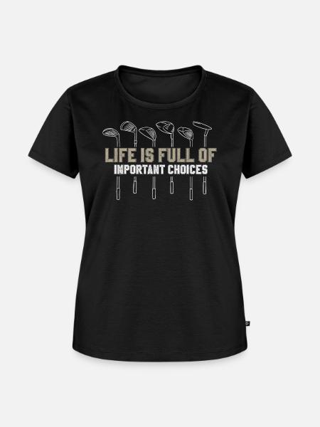 Golf Golfschläger - Frauen Premium Bio T-Shirt - Schwarz