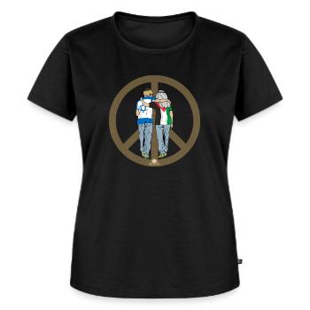 Israel, Palästina, der Wunsch nach Frieden - Frauen Premium Bio T-Shirt - Schwarz - Vorne - Selfina (174cm)