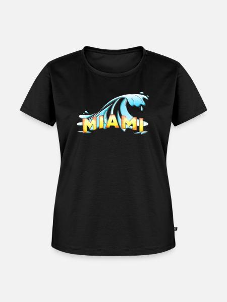 Miami - Frauen Premium Bio T-Shirt - Schwarz