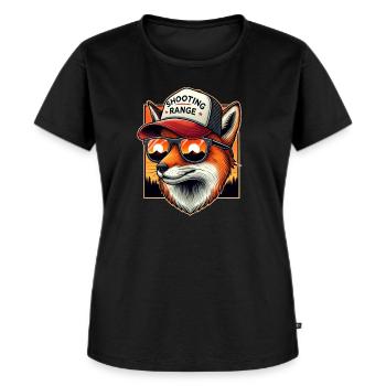Freddy-Fuchs - Frauen Premium Bio T-Shirt - Schwarz - Vorne - Selfina (174cm)