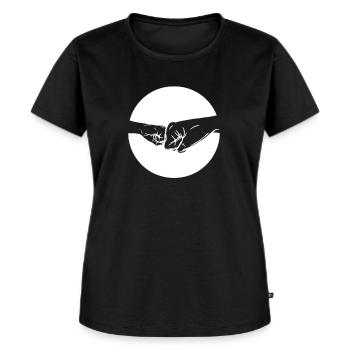 Famille - Enfants - Père et fils - Grand-père et petit-fils - T-shirt Premium bio Femme - noir - Devant - Selfina (174cm)