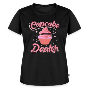 Cupcake Design für Konditor | Cupcake Dealer - Frauen Premium Bio T-Shirt - Schwarz - Vorne - Selfina (174cm)
